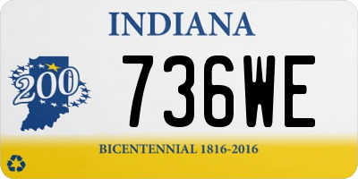 IN license plate 736WE