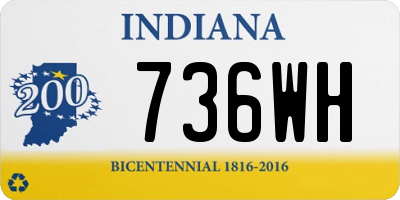 IN license plate 736WH