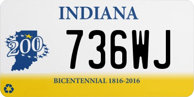 IN license plate 736WJ