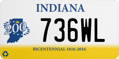 IN license plate 736WL