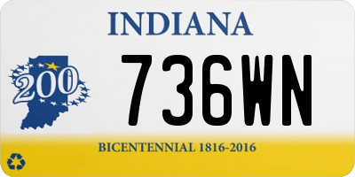 IN license plate 736WN