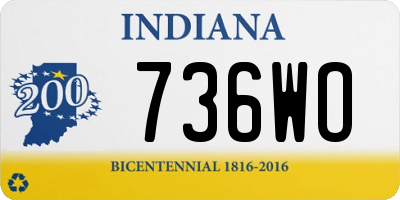 IN license plate 736WO
