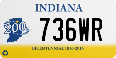 IN license plate 736WR