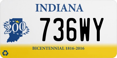 IN license plate 736WY