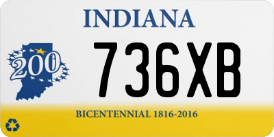 IN license plate 736XB