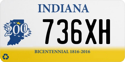 IN license plate 736XH