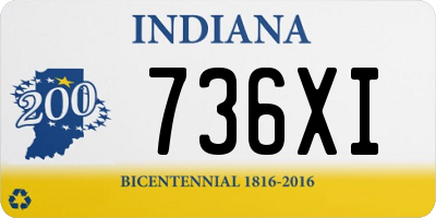 IN license plate 736XI