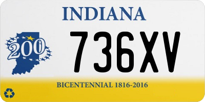 IN license plate 736XV