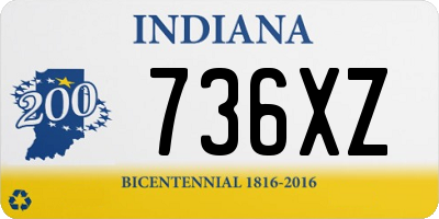 IN license plate 736XZ