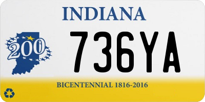 IN license plate 736YA