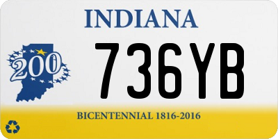 IN license plate 736YB