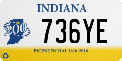 IN license plate 736YE