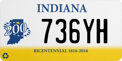 IN license plate 736YH