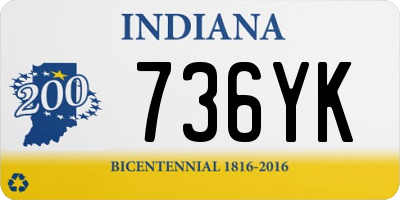 IN license plate 736YK