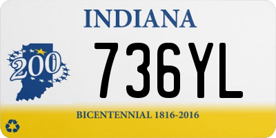 IN license plate 736YL