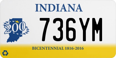 IN license plate 736YM