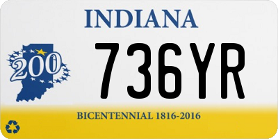 IN license plate 736YR