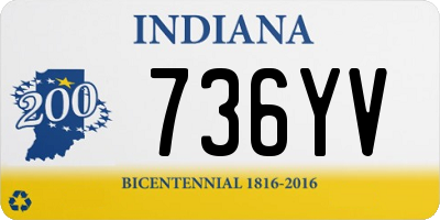 IN license plate 736YV