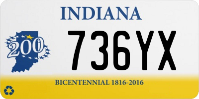 IN license plate 736YX