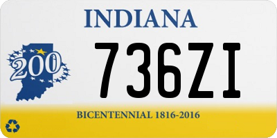 IN license plate 736ZI