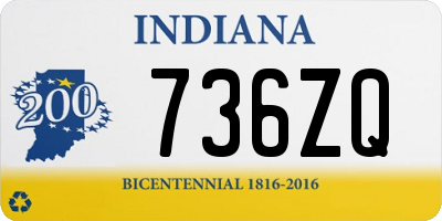 IN license plate 736ZQ