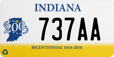 IN license plate 737AA