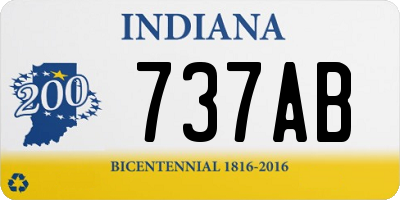 IN license plate 737AB