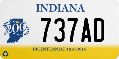 IN license plate 737AD