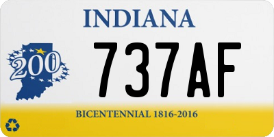 IN license plate 737AF