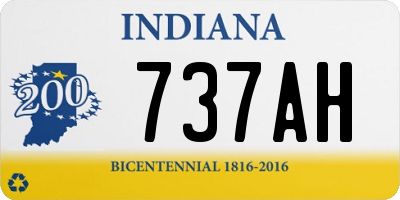 IN license plate 737AH