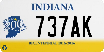 IN license plate 737AK