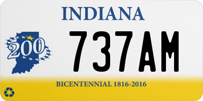 IN license plate 737AM