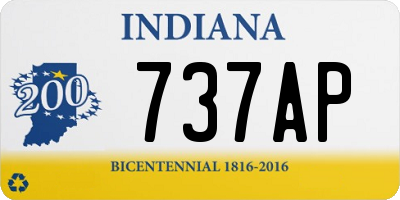 IN license plate 737AP