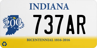 IN license plate 737AR