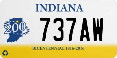 IN license plate 737AW