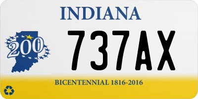 IN license plate 737AX