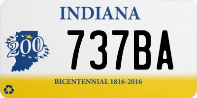 IN license plate 737BA