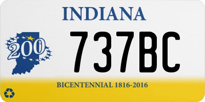 IN license plate 737BC