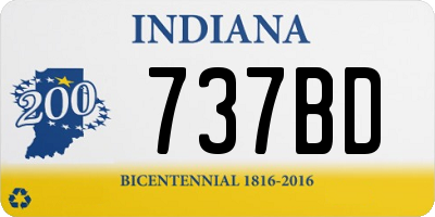 IN license plate 737BD