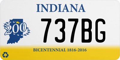 IN license plate 737BG