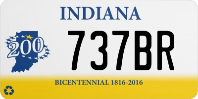 IN license plate 737BR