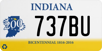 IN license plate 737BU