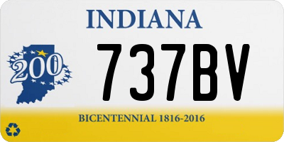 IN license plate 737BV