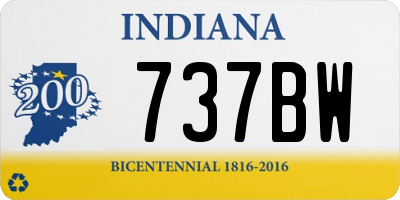 IN license plate 737BW