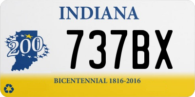 IN license plate 737BX