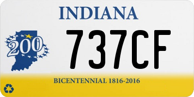 IN license plate 737CF