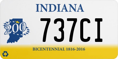 IN license plate 737CI