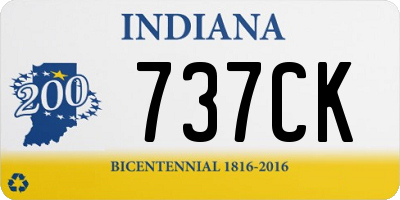 IN license plate 737CK