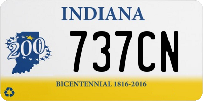 IN license plate 737CN