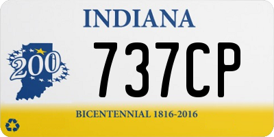 IN license plate 737CP